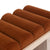 Rust Velvet Bench Channel Detail - Modern Worlds Away Caspian Velvet Bench at Fig Linens and Home