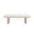 White Bench Angle View - Modern Worlds Away Caspian White Bench in Performance Linen