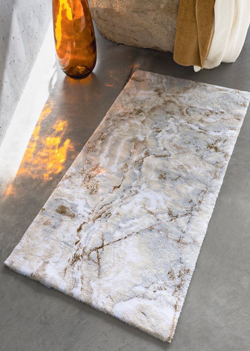 Castello 27x55 Ecru 101 Bath Rug by Abyss
