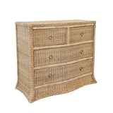 Worlds Away Celine Rattan Chest - Dresser Angle View