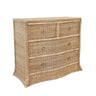 Worlds Away Celine Rattan Chest - Dresser Angle View