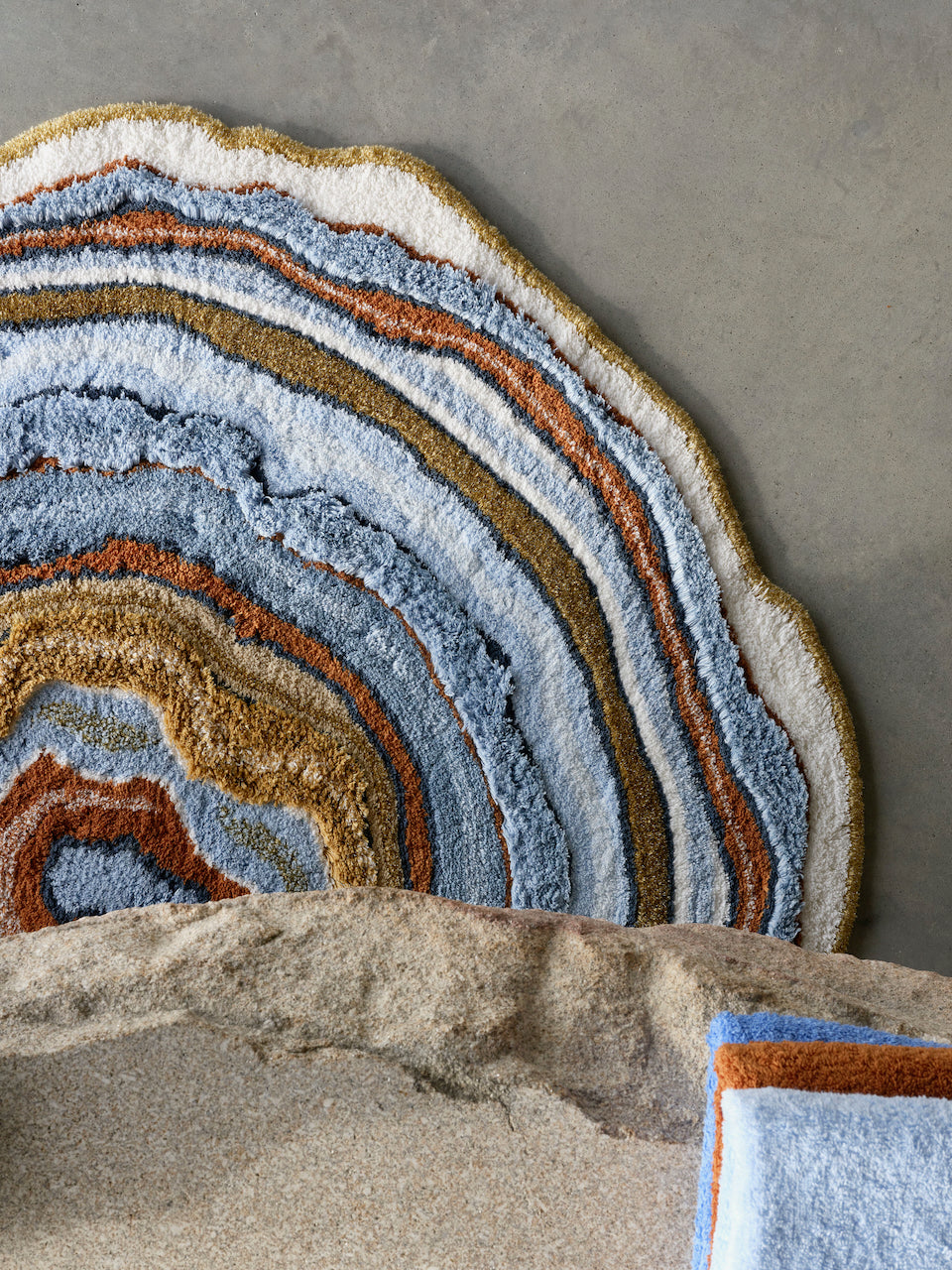 Abyss Habidecor Celora Bath Rug 33X57 in Powder Blue 330 at Fig Linens and Home - View 9