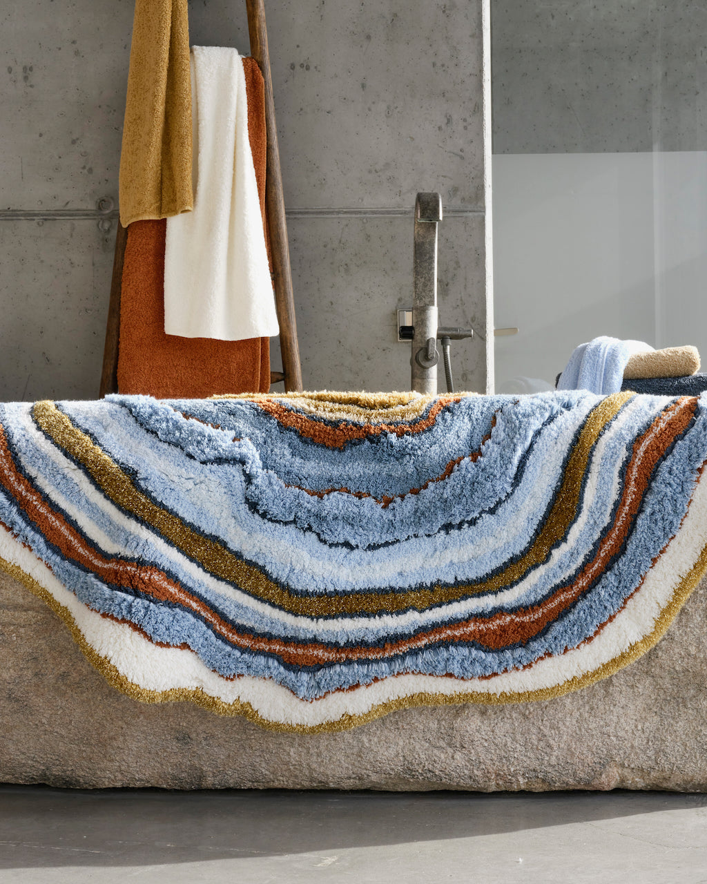 Abyss Habidecor Celora Bath Rug 33X57 in Powder Blue 330 at Fig Linens and Home - View 2