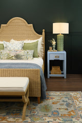 Jean Light Blue Side Table by Worlds Away at Fig Linens and Home - Lifestyle View