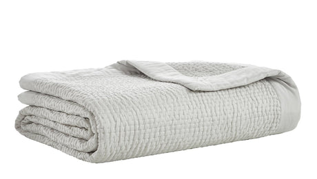 Lucy Pick Stitch Silk Coverlet by Orchids Lux Home at Fig Linens and Home
