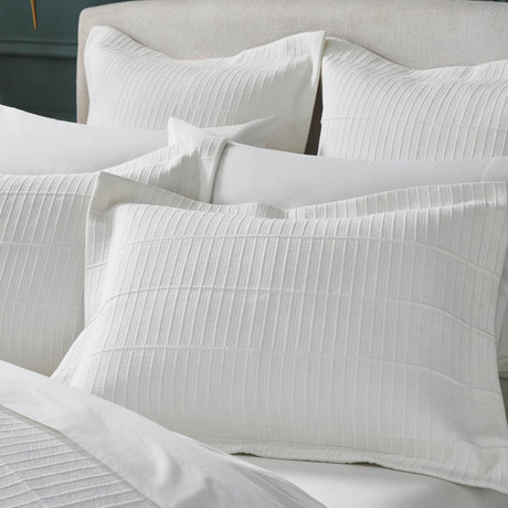 Portico Cotton Quilted Coverlet by Orchids Lux Home - White Queen Quilt at Fig Linens and Home 4