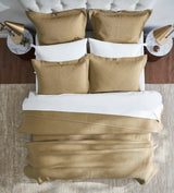 Portico Cotton Quilted Coverlet by Orchids Lux Home - Wheat King Quilt at Fig Linens and Home 3