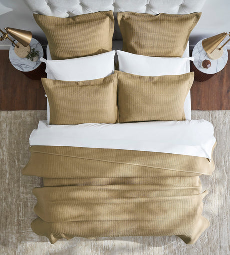 Portico Cotton Quilted Coverlet by Orchids Lux Home - Wheat King Quilt at Fig Linens and Home 3