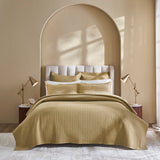 Portico Cotton Quilted Coverlet by Orchids Lux Home - Wheat Queen Quilt at Fig Linens and Home