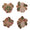 Candy Cane Bow Red/Green/Gold Coaster | Kim Seybert at Fig Linens and Home