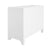 Cora White Chest by Worlds Away - Curved Front Dresser with Satin Brass Pull - Reverse View