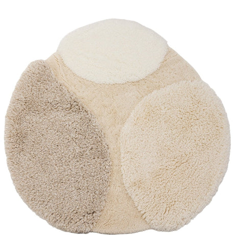 Abyss & Habidecor Cordeira round 41 Ecru 101 Bath Rug by Abyss - 41" Round Ecru 101 at FIG LINENS AND HOME - 1