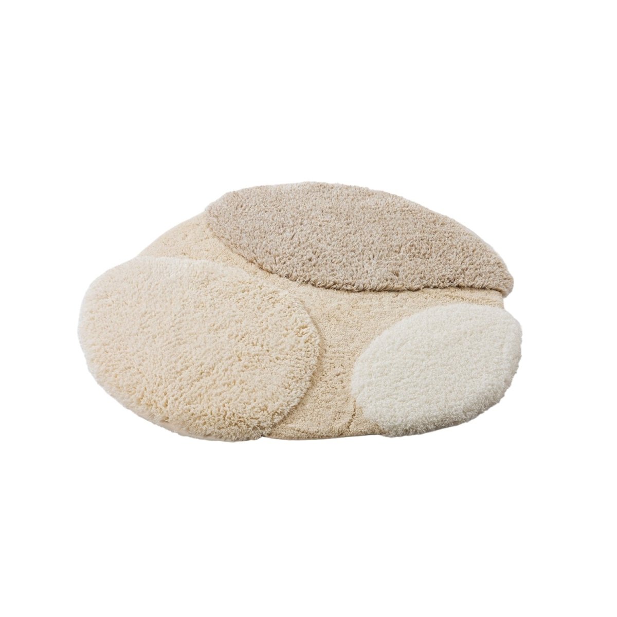 Cordeira round 41 Ecru 101 Bath Rug by Abyss