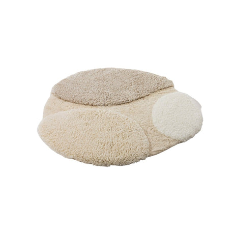 Abyss & Habidecor Cordeira round 41 Ecru 101 Bath Rug by Abyss - 41" Round Ecru 101 at FIG LINENS AND HOME - 3