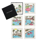 Pool Day Cocktail Napkins Set of 6 in Gift Box by Kim Seybert at Fig Linens and Home