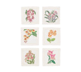 Kim Seybert Orchid Cocktail Napkins in White & Multi, Set of 6 in a Gift Box by Kim Seybert - White/Multi 6"L x 6"W x 0.1"H at FIG LINENS AND HOME - 2