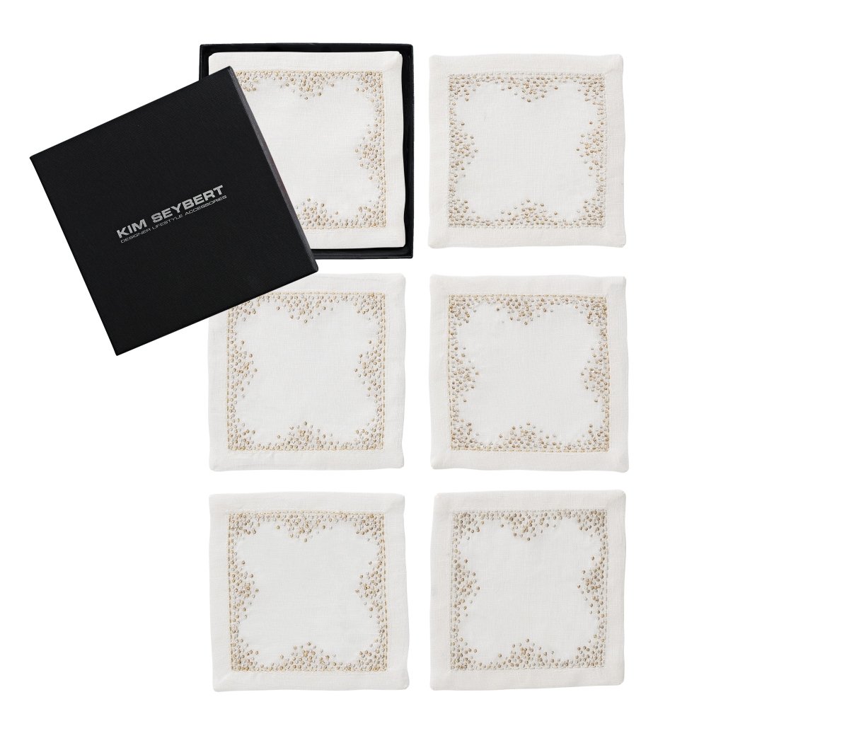 Kim Seybert Pin Dot Cocktail Napkins