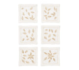 Gilded Breeze White/Gold/Silver Cocktail Napkin | Kim Seybert at Fig Linens and Home