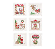 Santa White/Multi Cocktail Napkin | Kim Seybert at Fig Linens and Home