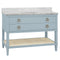 Cutler Light Blue 48" Bath Vanity by Worlds Away at Fig Linens and Home - View 2