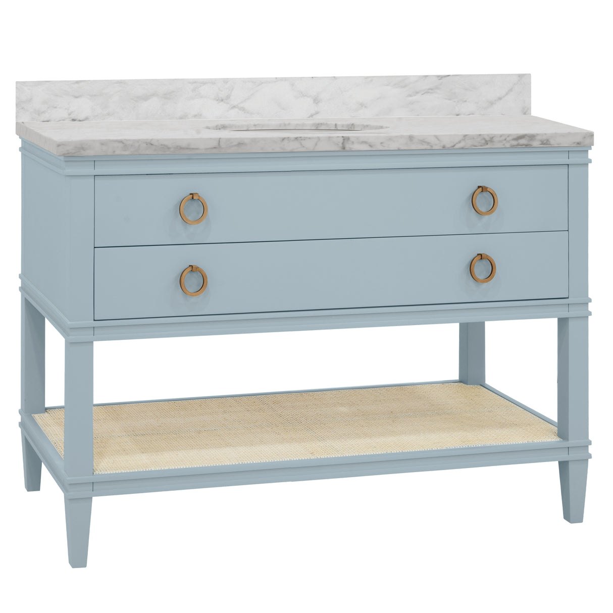 Cutler Light Blue 48" Bath Vanity by Worlds Away at Fig Linens and Home - View 2