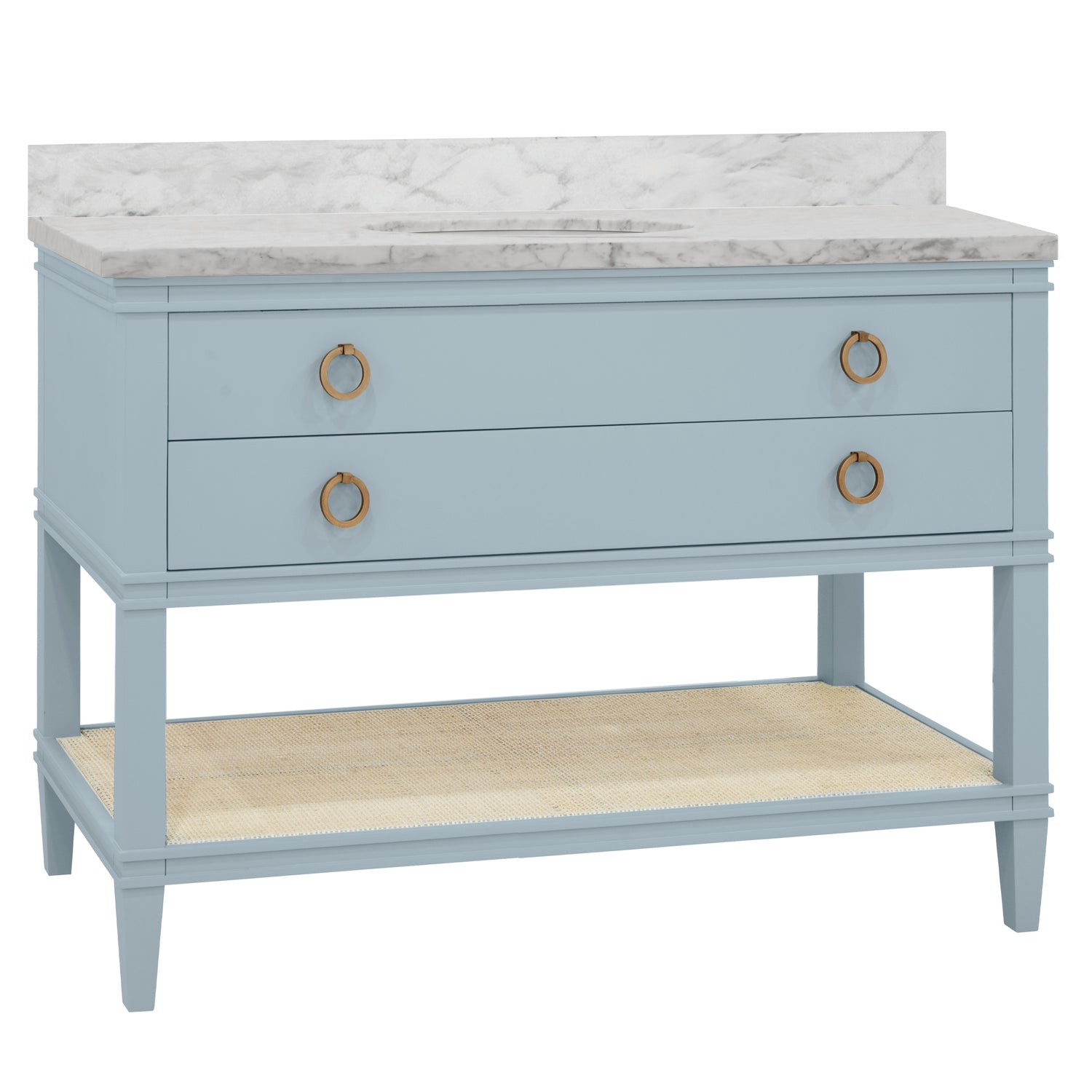 Cutler Light Blue 48" Bath Vanity by Worlds Away at Fig Linens and Home - View 2
