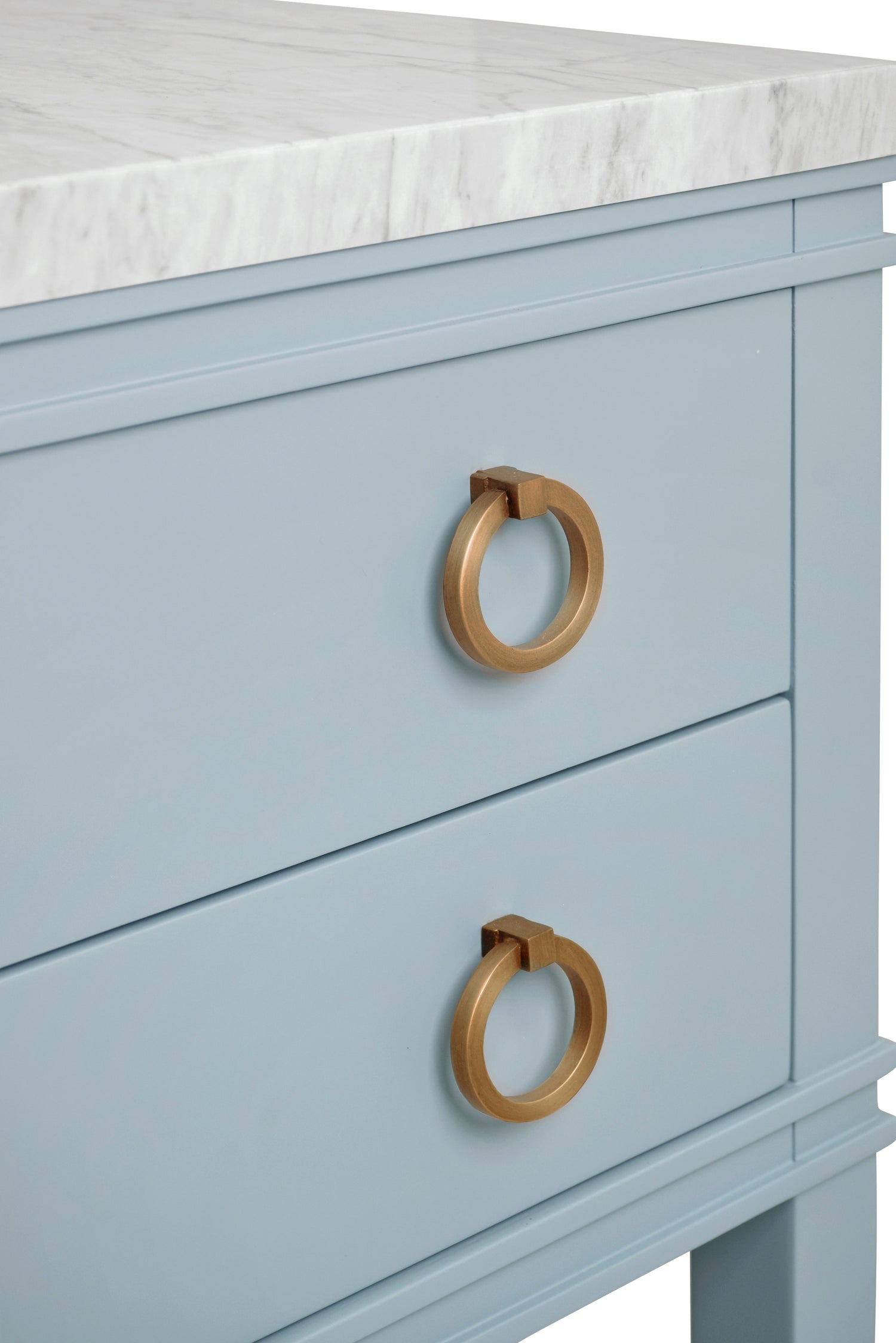 Cutler Light Blue 48" Bath Vanity by Worlds Away at Fig Linens and Home - Drawers Detail - View 1