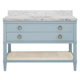 Cutler Light Blue 48" Bath Vanity by Worlds Away at Fig Linens and Home - View 1