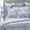 Dea Linens Capalbio Printed Bedding by Dea Linens - Twin Flat Sheet 71" x 114" Ice on White at FIG LINENS AND HOME - 1
