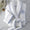 Cairo Robe in White with Azure | Matouk Robes at Fig Linens and Home