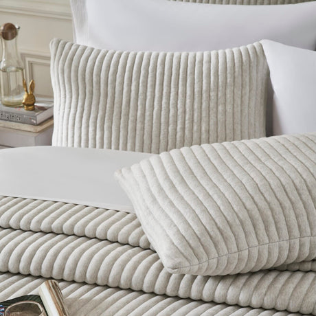 Charlton Cotton Jersey Channel Quilted Pillow Shams by Orchid Lux Home