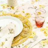 Boerne Mustard Tablecloth Detail 2 | Mode Living at Fig Linens and Home