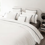 Apparat Dark Grey 88" X 92" Queen Duvet Cover by Le Jacquard Français - 9at Fig Linens and Home - 4