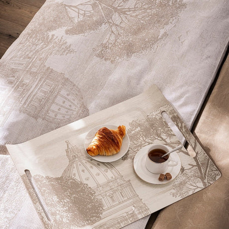 Symphonie Beige 23" x 17" Tray by Le Jacquard Français - 9at Fig Linens and Home - 5