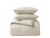 Duvet and Shams Stack - Coyuchi Birch Undyed Organic Bedding at Fig Linens and Home