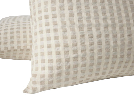 Pillow Sham Detail - Coyuchi Birch Undyed Organic Bedding at Fig Linens and Home 1
