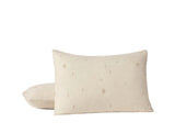 Standard Sham - Coyuchi Cambria Embroidered Organic Linen Natural Chambray Bedding