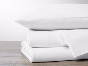 Sheet Set - Coyuchi Cloud Brushed Flannel Alpine White Sheets - Organic Cotton