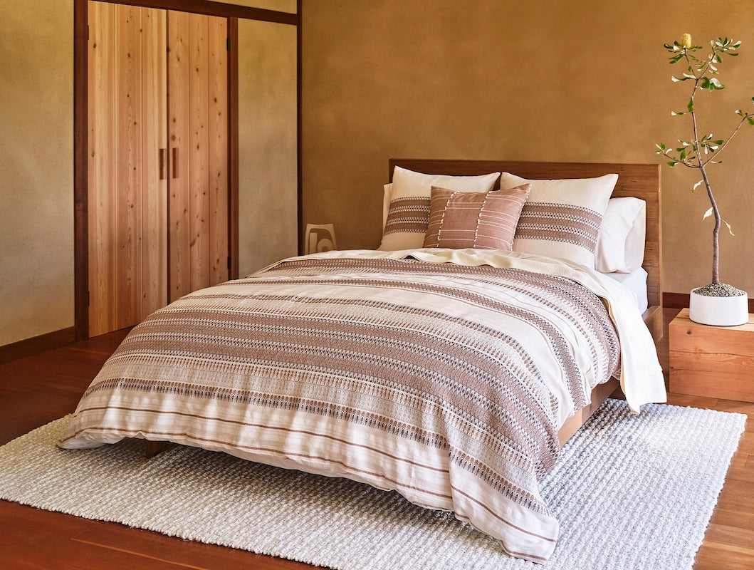 Coyuchi Lost Coast Undyed & Redwood Bedding at Fig Linens and Home - Organic Cotton Bedding
