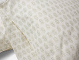 Coyuchi Organic Print Percale Seafoam Chrysanthemum Pillowcases at Fig Linens and Home - View 2