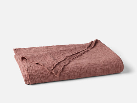 Coyuchi Topanga Plum Blossom Organic Matelasse Blankets | Fig Linens and Home 2