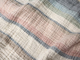Coyuchi Topanga Dusk Stripe Organic Matelasse Coverlet Swatch at Fig Linens and Home 2