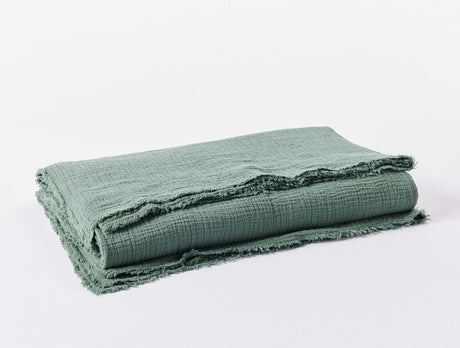 Coyuchi Topanga Juniper Organic Matelasse Blankets | Fig Linens and Home 2