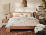 Coyuchi Topanga Sunset Stripe Organic Matelasse Blankets | Lifestyle at Fig Linens and Home