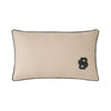Yves Delorme Hugo Boss Double B Natural Decorative Pillow by Yves Delorme - Decorative Pillow 13 x 22 Double B Natural at FIG LINENS AND HOME - 3