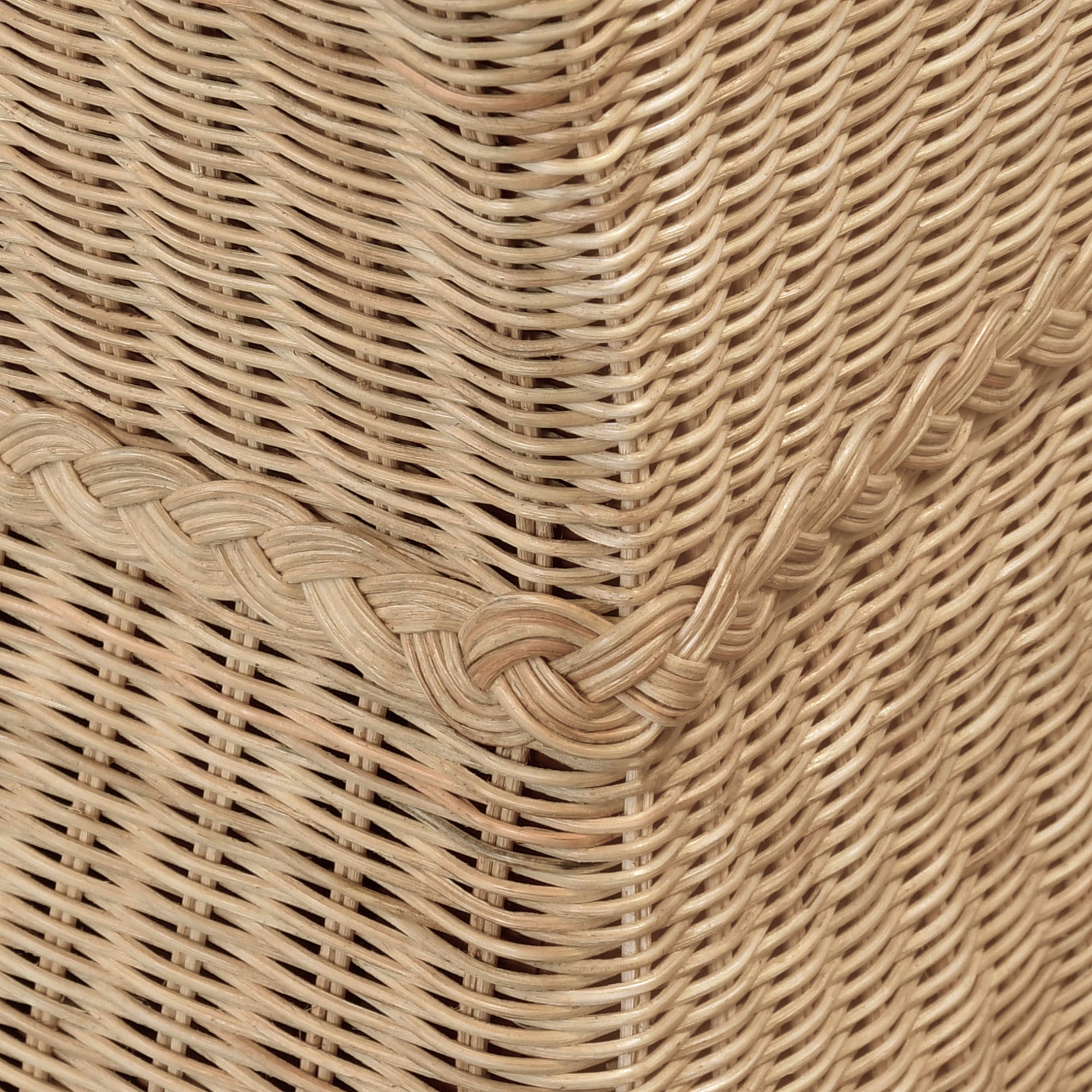 Rattan Sofa - Worlds Away Daphne Sofa - Corner Detail of Rattan View - Fig Linens and Home
