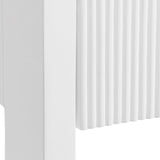 Etagere - Worlds Away Davie White Etagere at Fig Linens and Home - Shelves & Storage Fluted Details