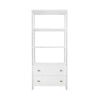 Etagere - Worlds Away Davie White Etagere at Fig Linens and Home - Shelves & Storage Front View