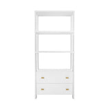 Etagere - Worlds Away Davie White Etagere at Fig Linens and Home - Shelves & Storage Front View