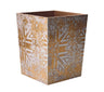 Distressed Waste Basket in Champagne & Gold by Kim Seybert at Fig Linens and Home